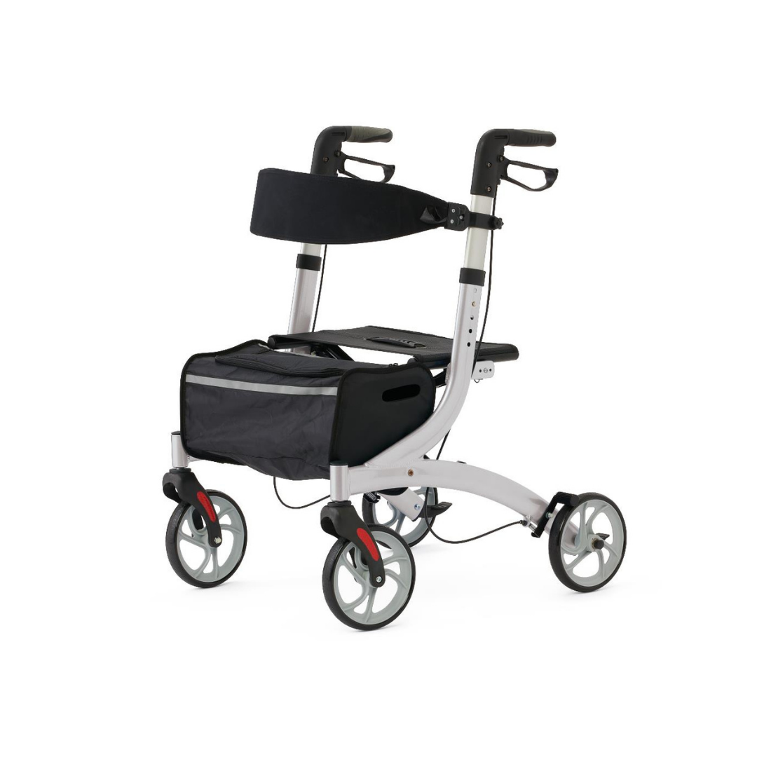 Medline Simplicity 2 Euro-Style Rollator Folding Rolling Walker - 8" Wheels - Senior.com Rollators